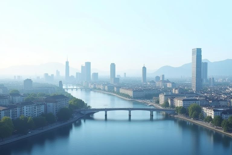 View of Zurich city skyline, symbolizing the academy's location.